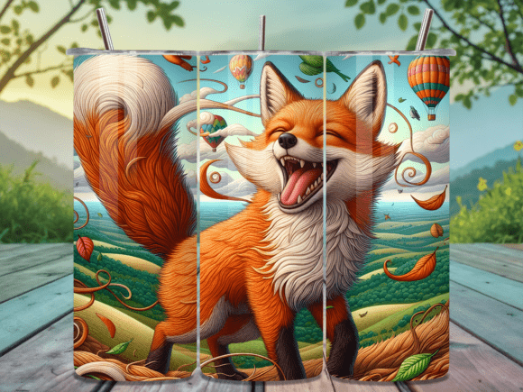 Download Happy Fox Adventure Scene Tumbler Wrap - Adventure scene Collection
