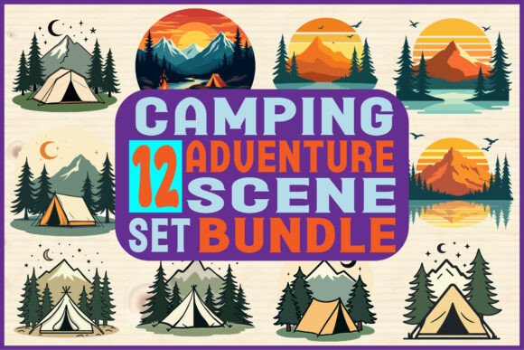 Download Camping Adventure Scene Set Bundle - Adventure scene Collection