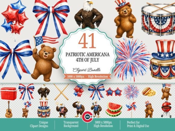 Download Patriotic Americana 4th of July Clipart - Patriotic americana Collection