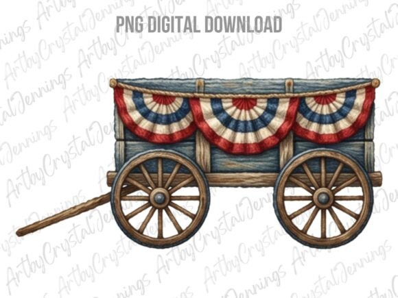 Download Patriotic Americana Wagon PNG - Premium Resources
