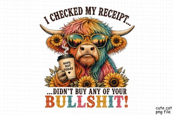 Download Sarcastic Highland Cow Sublimation PNG - Highland cow sublimation Collection